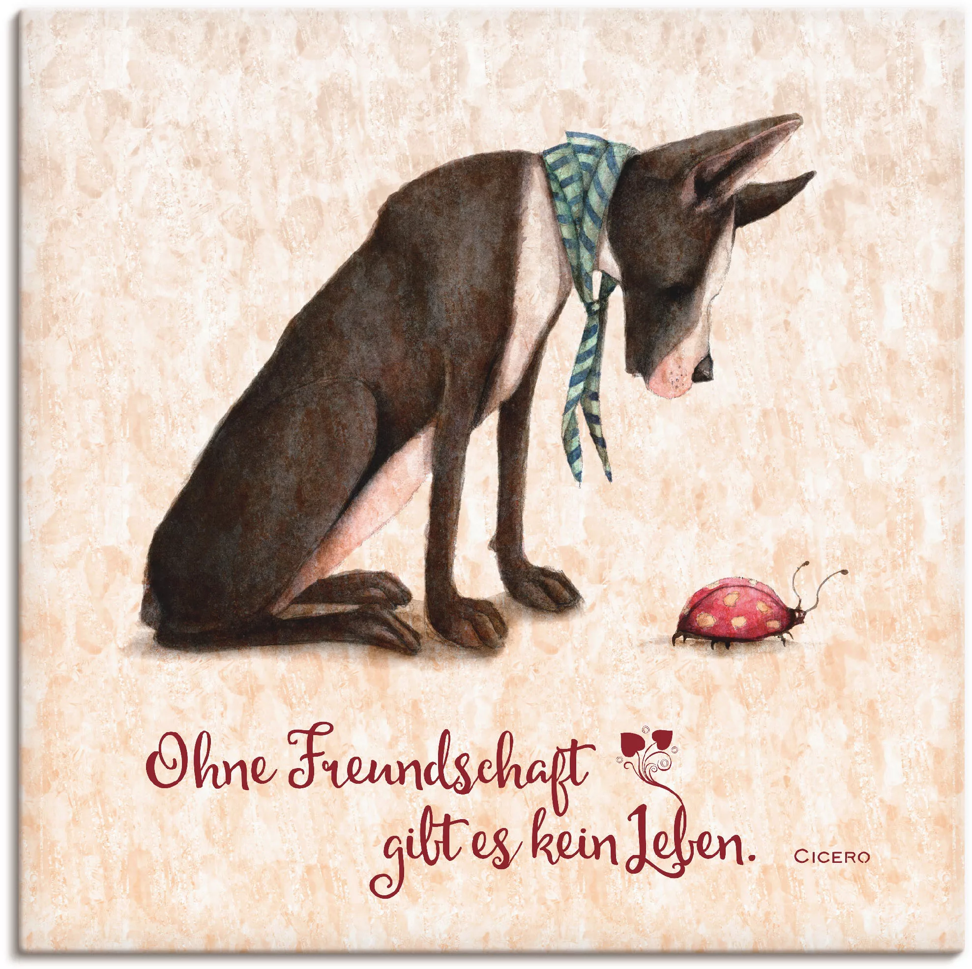 Artland Wandbild "Lebensweisheit Freundschaft", Tiere, (1 St.), als Alubild günstig online kaufen