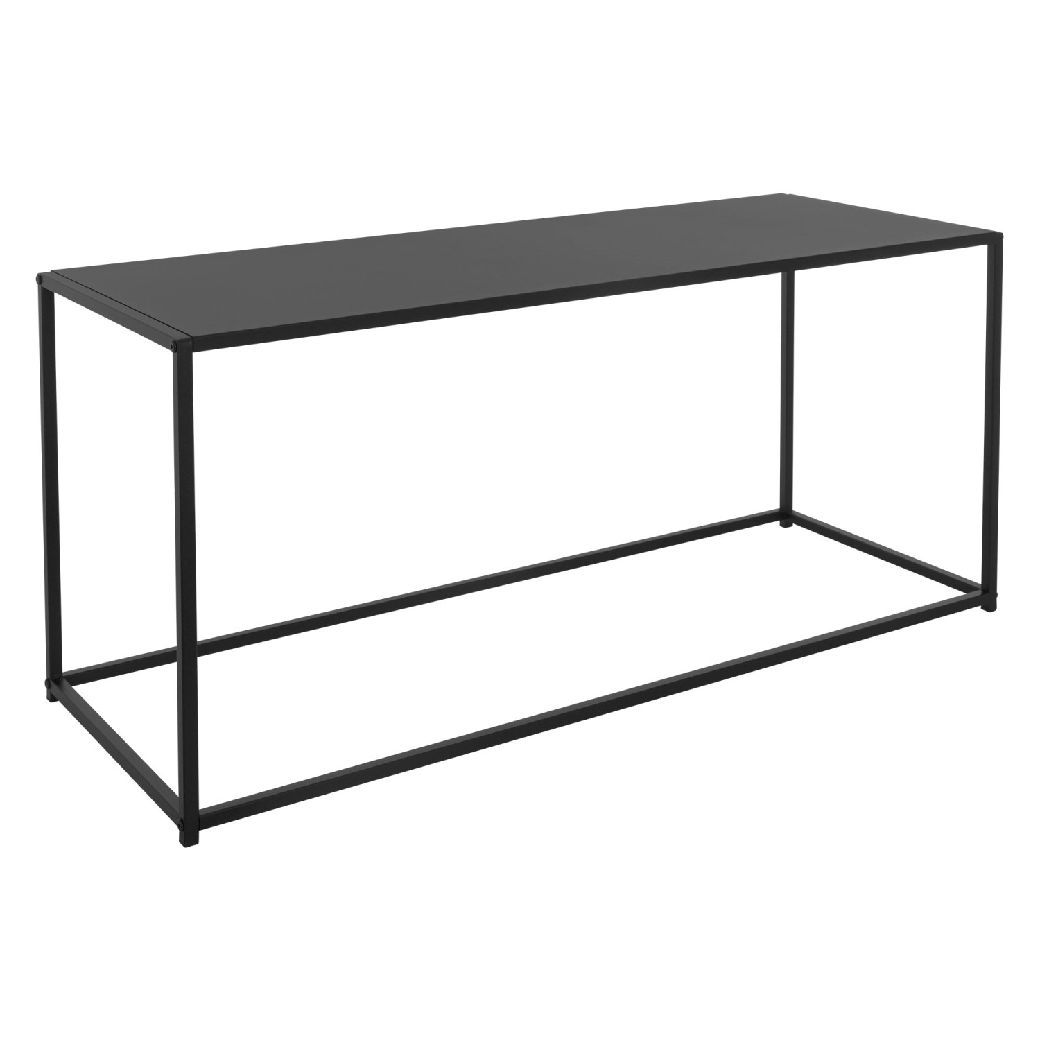 ML-Design Couchtisch 110x40x50,5 cm Schwarz Rechteckiger Metallgestell Deko günstig online kaufen