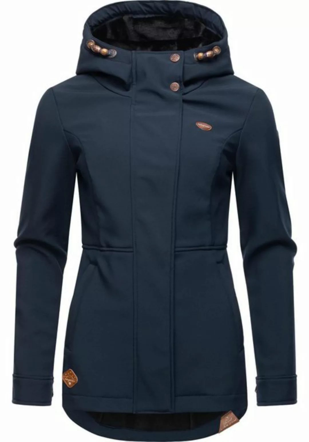 Ragwear Softshelljacke Yba sportliche Damen Outdoorjacke mit Kapuze günstig online kaufen