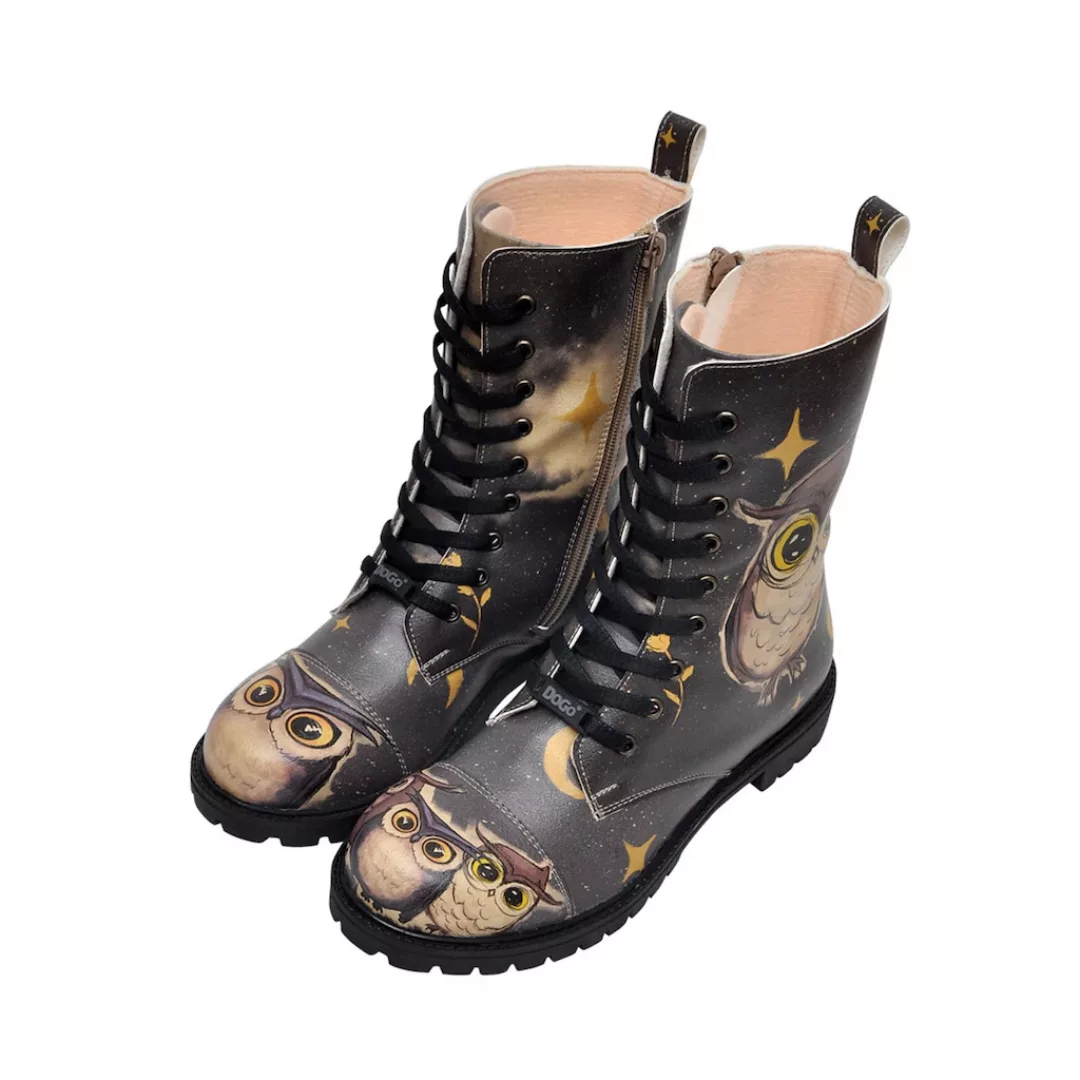 DOGO Schnürboots "Damen Zipsy Owls Family Vegan Damen Stiefel / female", Ve günstig online kaufen