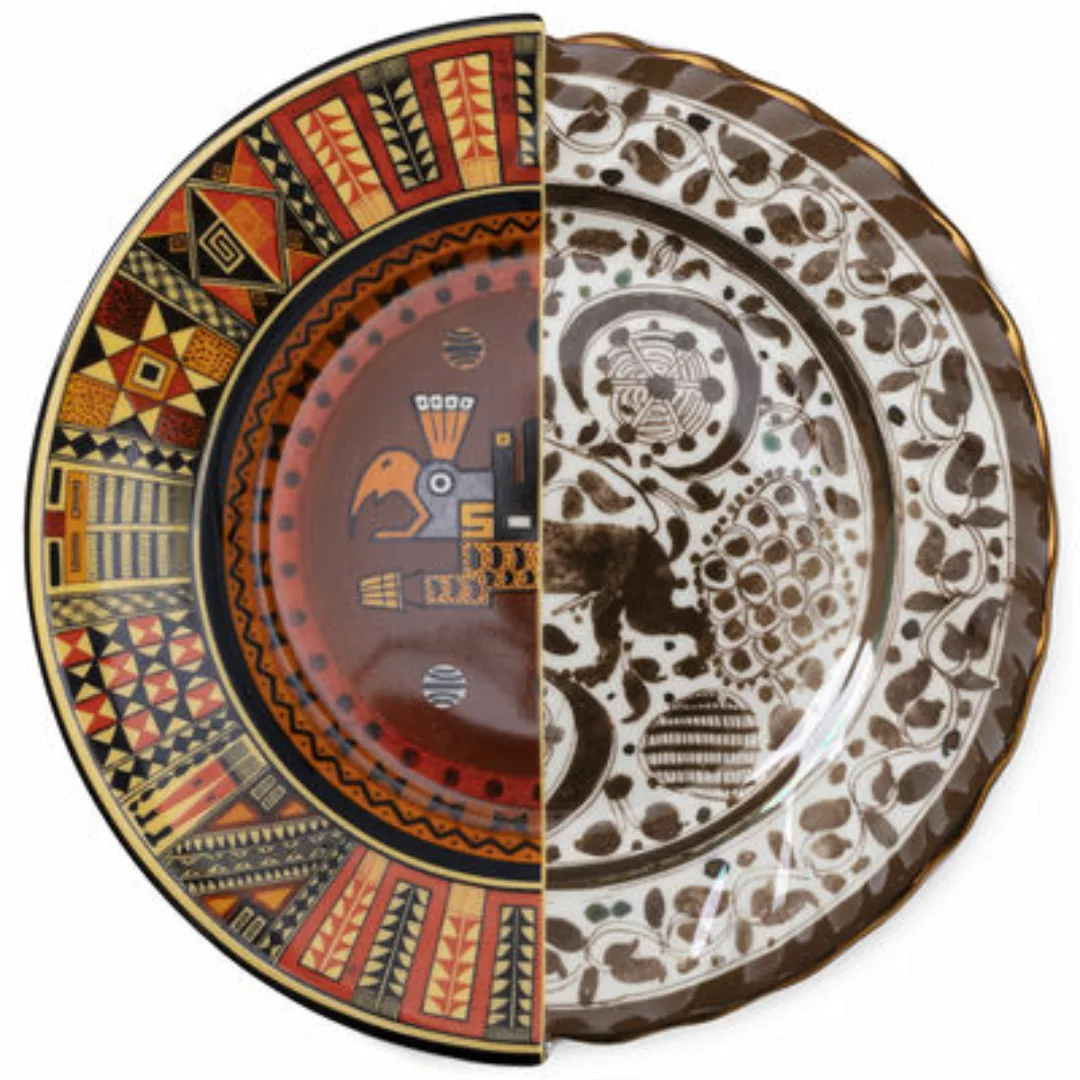 Teller Hybrid Mitla keramik bunt / Ø 27,5 cm - Seletti - Bunt günstig online kaufen