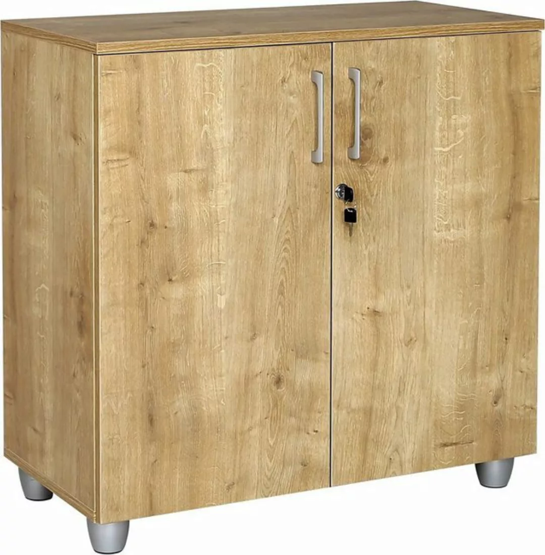 Furni24 Aktenschrank Aktenschrank, 80 cm x 40 cm x 80 cm, Saphir Eiche Deko günstig online kaufen