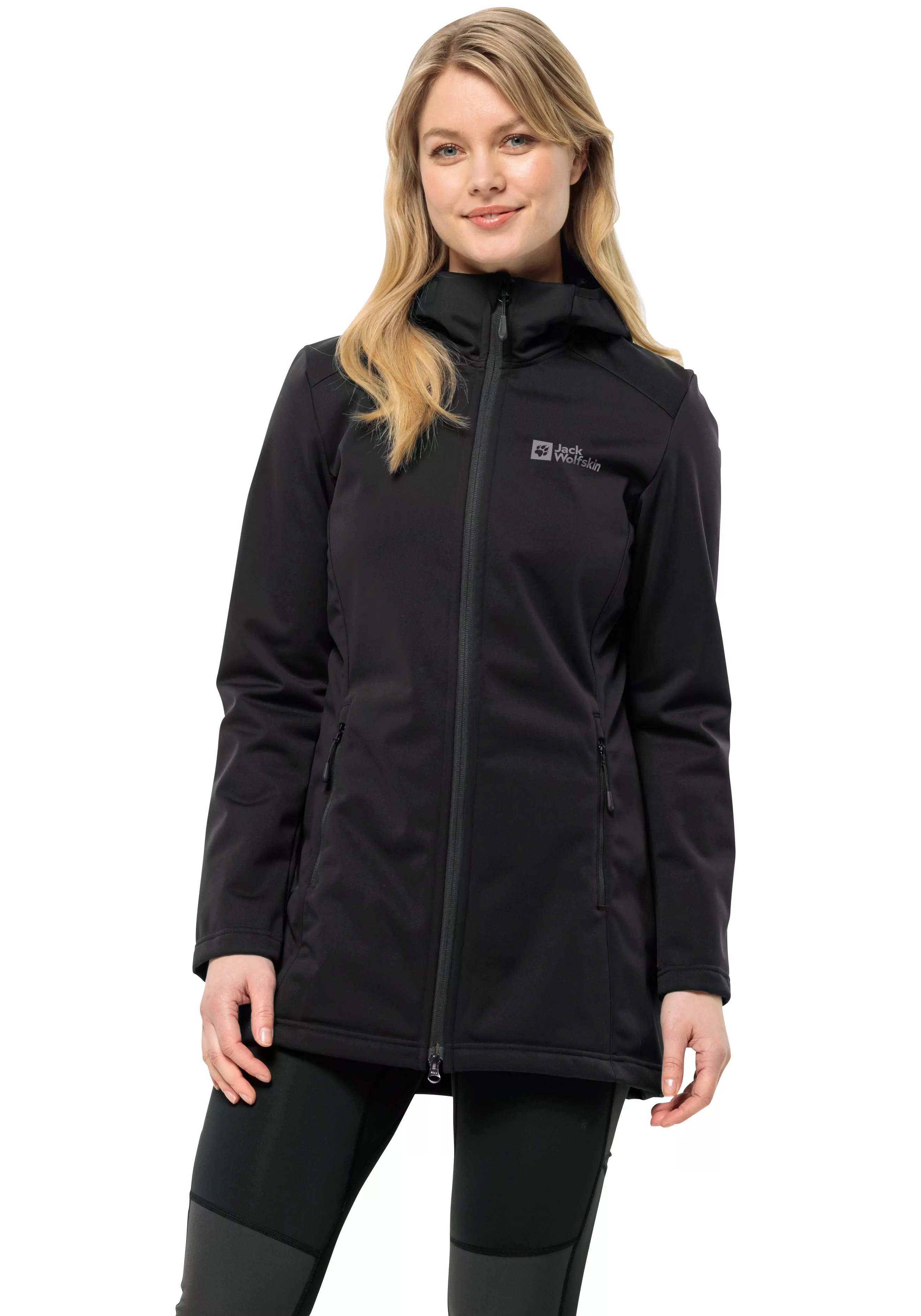 Jack Wolfskin Funktionsjacke "WINDHAIN COAT W", mit Kapuze, in schlichtem D günstig online kaufen