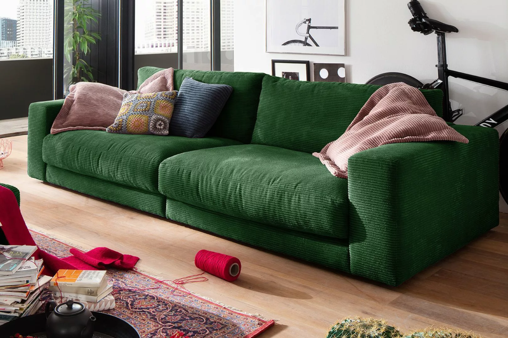 KAWOLA Sofa MADELINE, Couch 2-Sitzer oder 3-Sitzer Cord verschiedene Farben günstig online kaufen