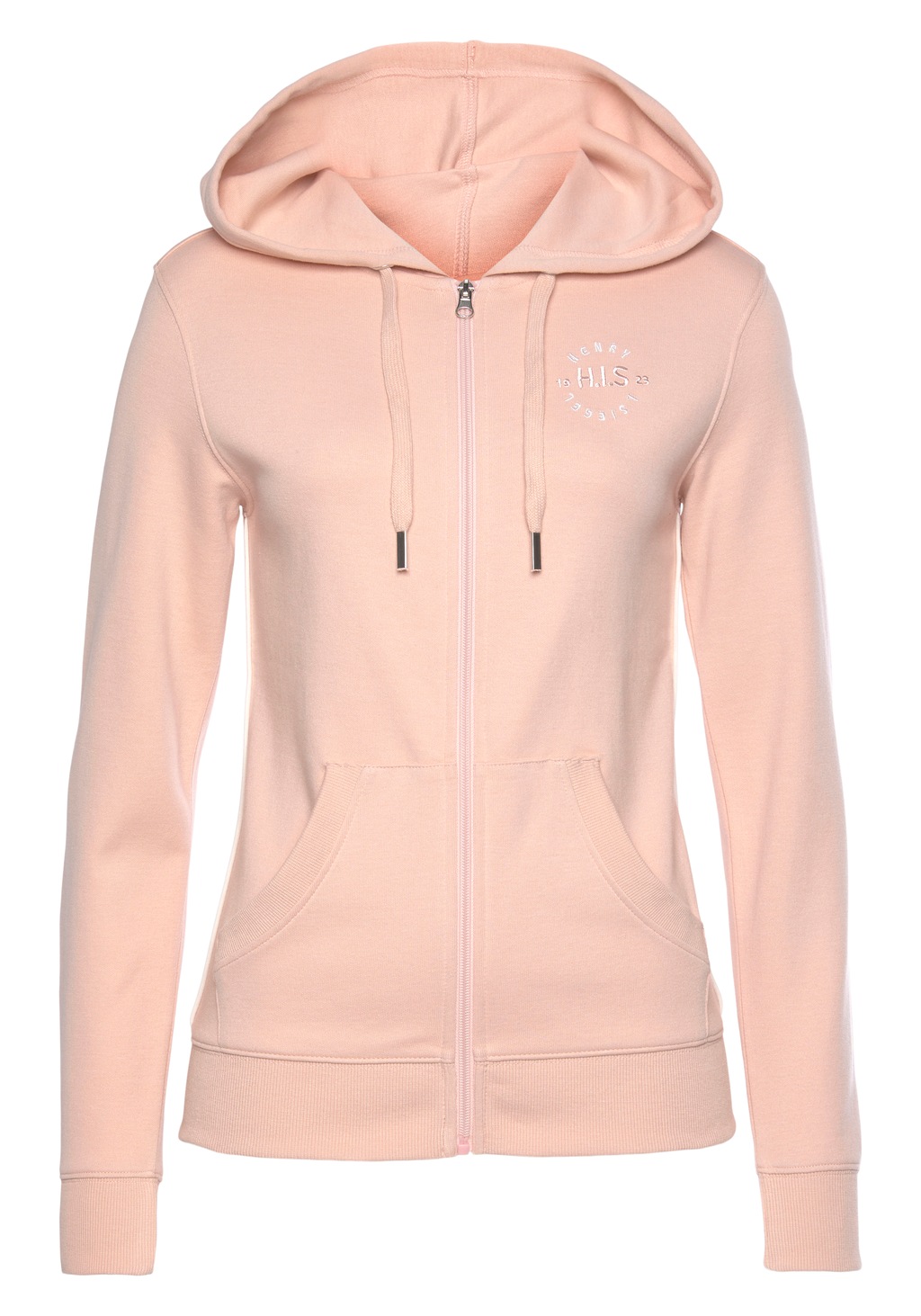 H.I.S Kapuzensweatjacke, mit seitlichem Piping und kleiner Markenstickerei, günstig online kaufen