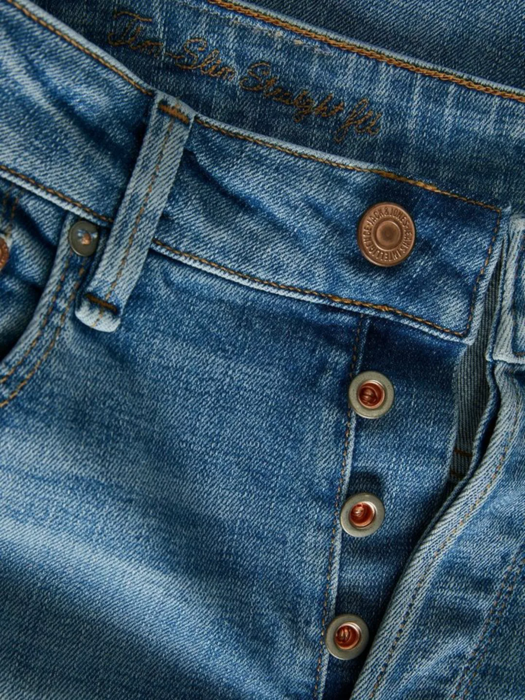 Jack & Jones Herren Jeans JJITIM JJDAVIS JJ 074 - Slim Fit - Blau - Blue De günstig online kaufen