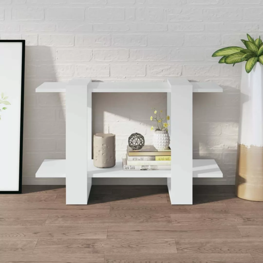 vidaXL Bücherregal Bücherregal/Raumteiler Weiß 80x30x51 cm, günstig online kaufen