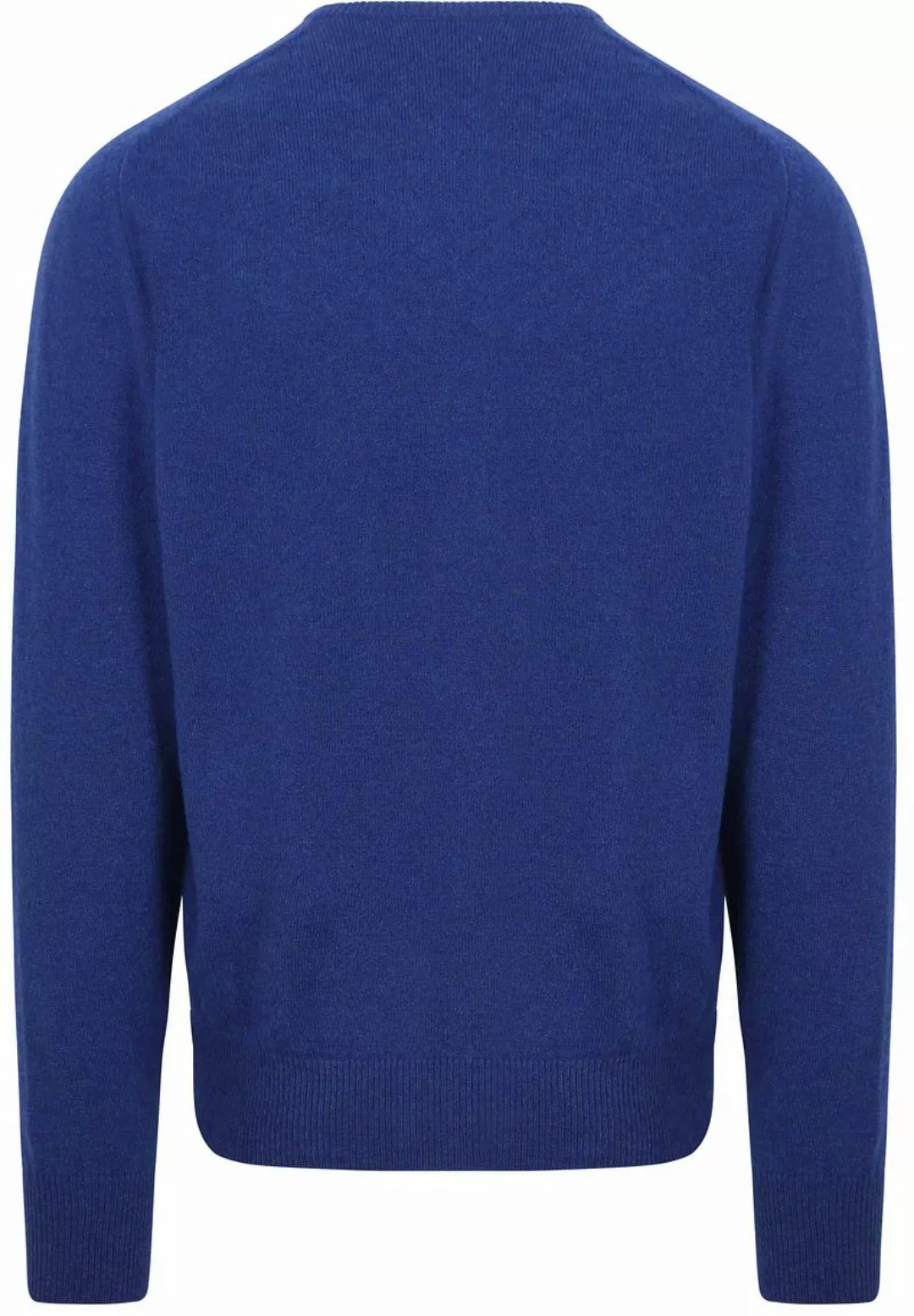 William Lockie V-Auschnitt Pullover Lammwolle Royal Blue - Größe XL günstig online kaufen