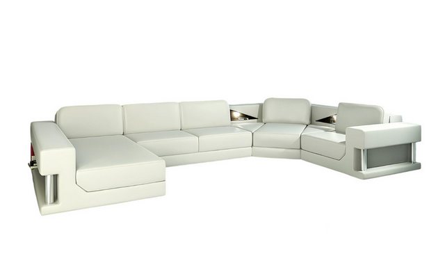 Xlmoebel Ecksofa Modernes Ledersofa mit USB-Anschluss in Eckform für das Wo günstig online kaufen