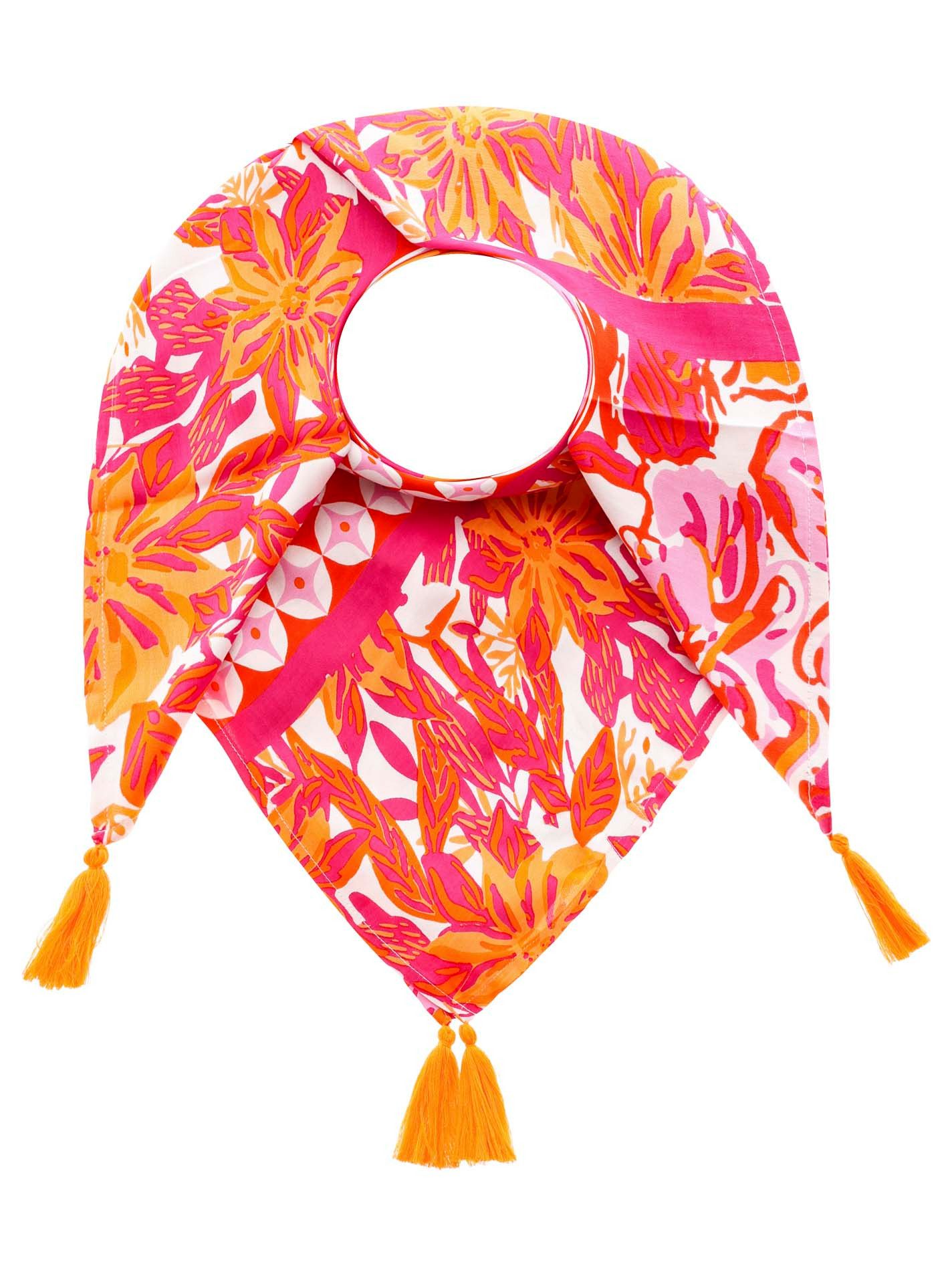 Zwillingsherz Modetuch "Hawaii Blume", mit Tasseln günstig online kaufen