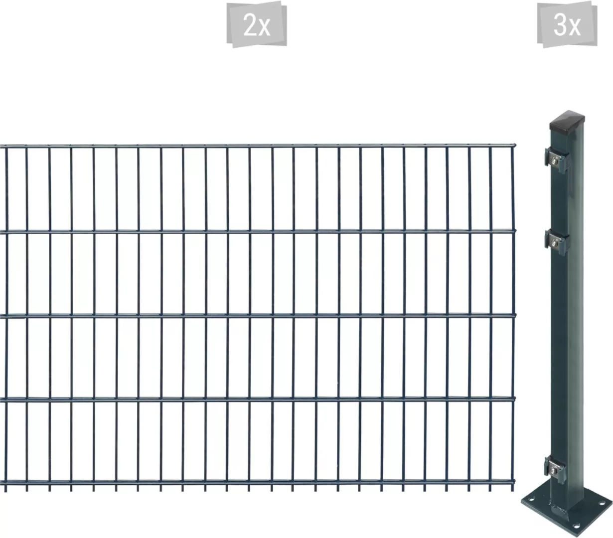 Arvotec Doppelstabmattenzaun "EASY 83 zum Aufschrauben", Zaunhöhe 83 cm, Za günstig online kaufen