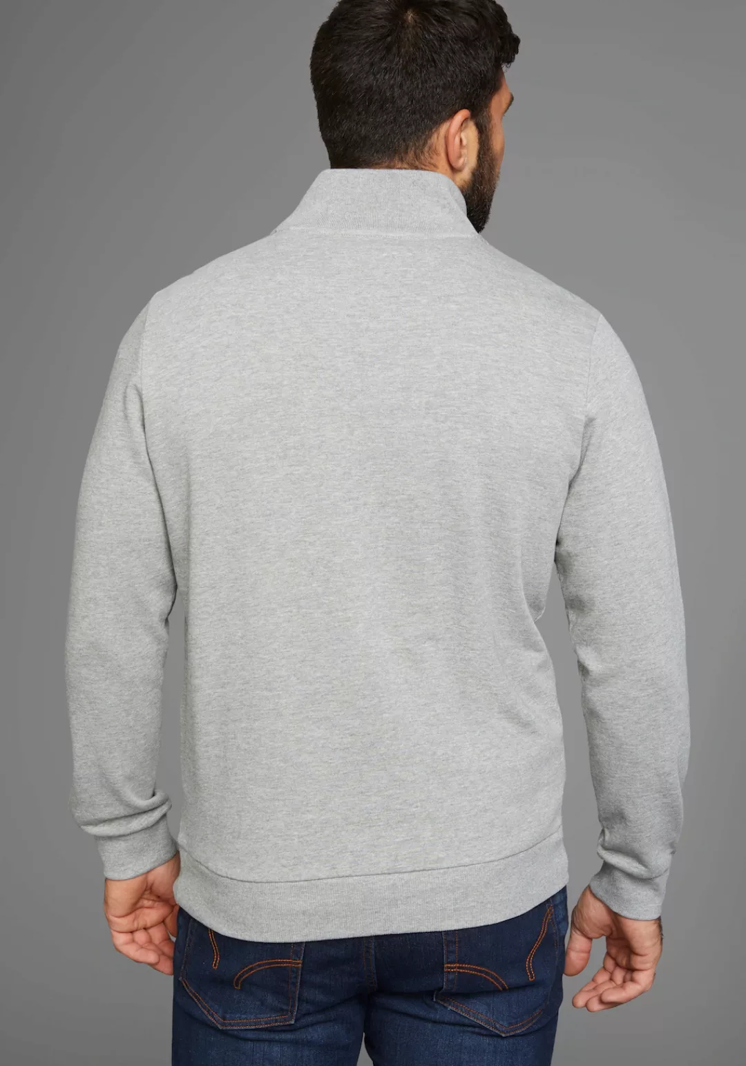 DELMAO Sweatshirt, mit Henley Kragen und Seitentaschen - NEUE KOLLEKTION günstig online kaufen