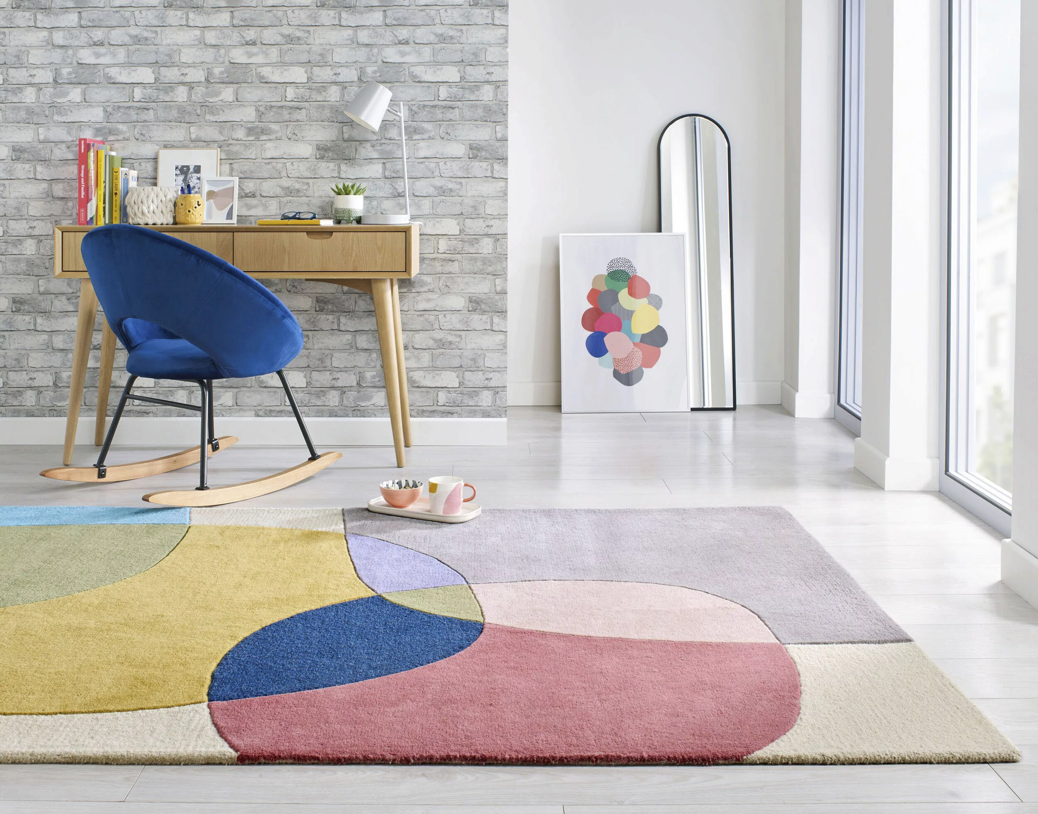 FLAIR RUGS Wollteppich »Glow«, rechteckig, 8 mm Höhe, fußbodenheizungsgeeig günstig online kaufen