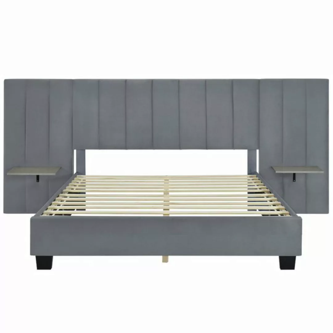 Gotagee Polsterbett Doppelbett 160x200cm Samtstoff Funktionsbett Lattenrost günstig online kaufen