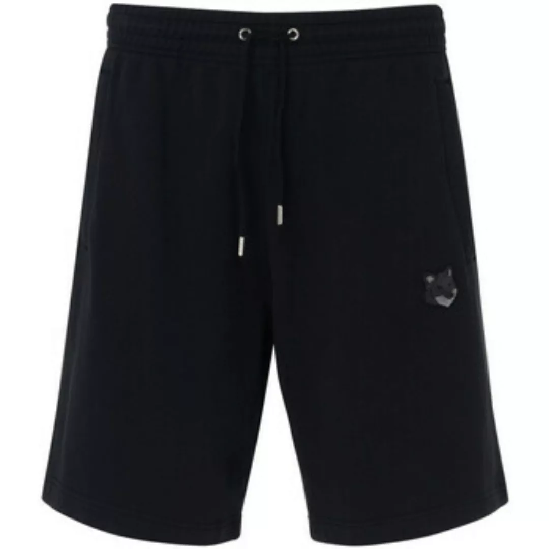 Maison Kitsuné  Hosen Bermudashorts Kituné Bold Fox Head aus schwarzer Baum günstig online kaufen