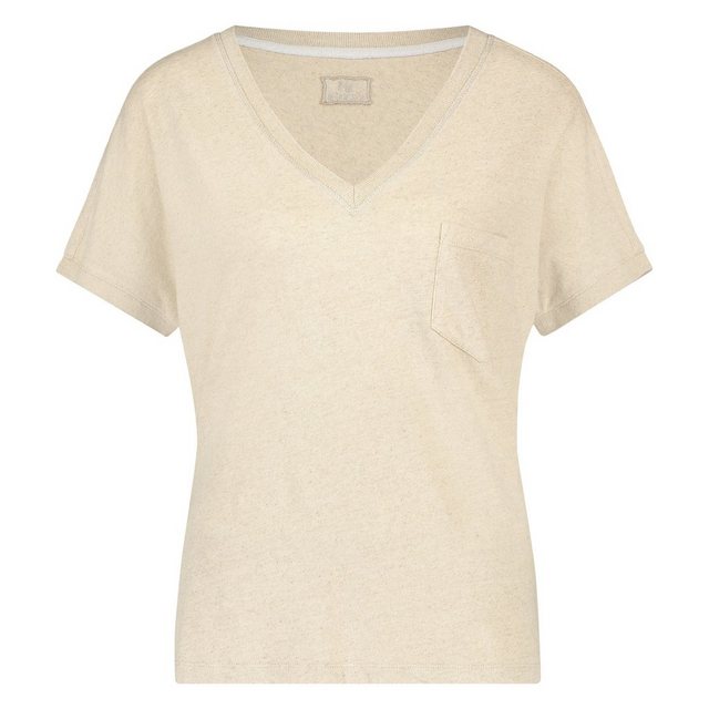 Nukus V-Shirt T-Shirt mit Leinen und V-Ausschnitt, versch. Farben (1-tlg) günstig online kaufen
