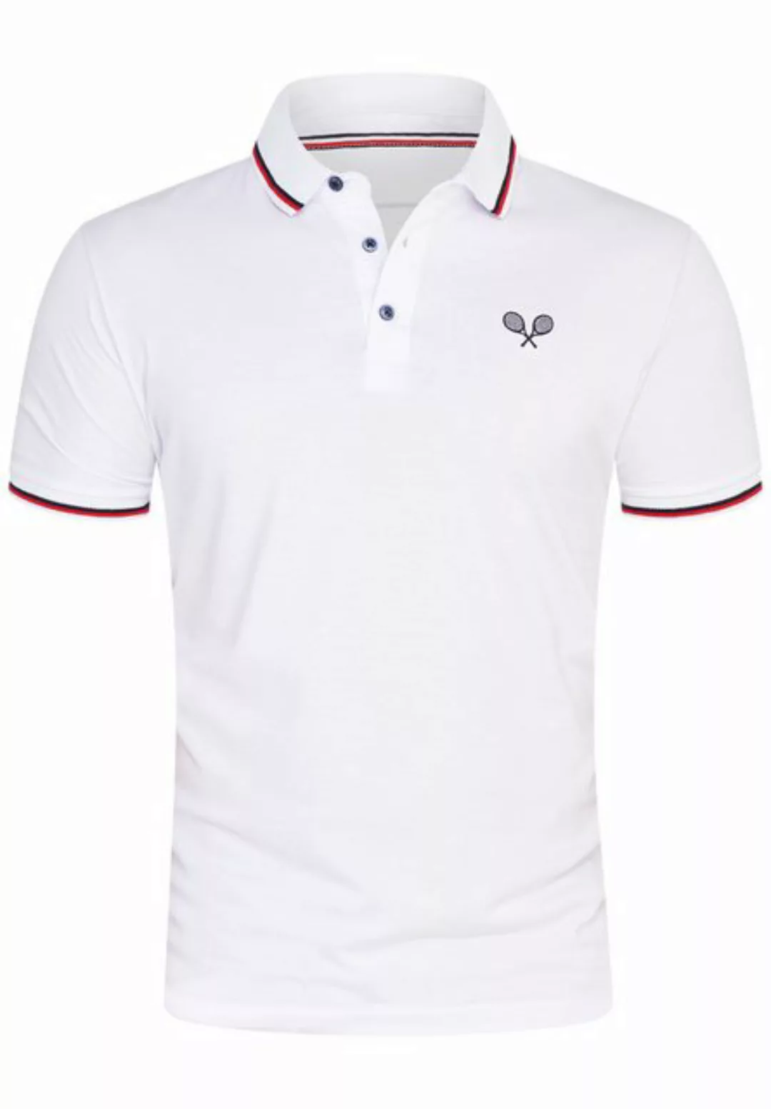 Rello & Reese Poloshirt RRTAOS Herren Kurzarm Polo-Hemd T-Shirt in Piqué-Qu günstig online kaufen