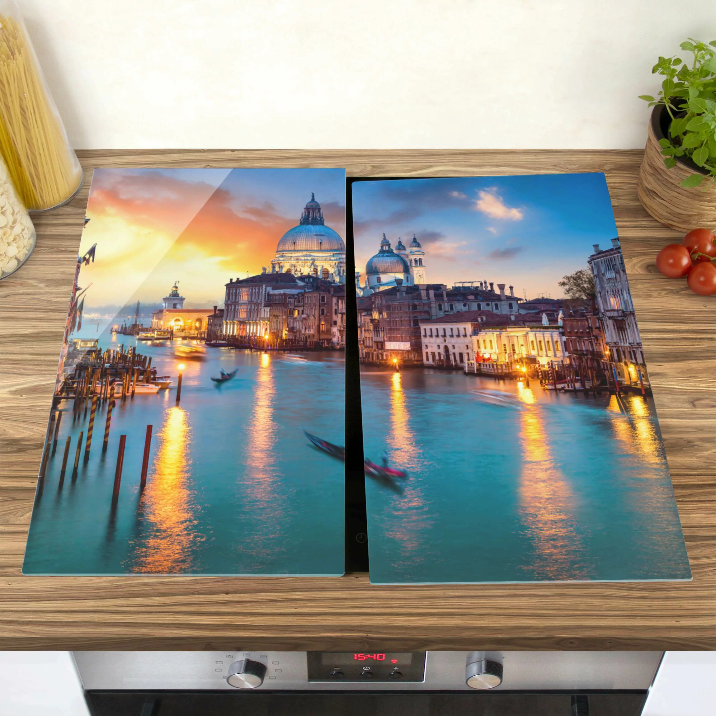 Herdabdeckplatte Sunset in Venice günstig online kaufen