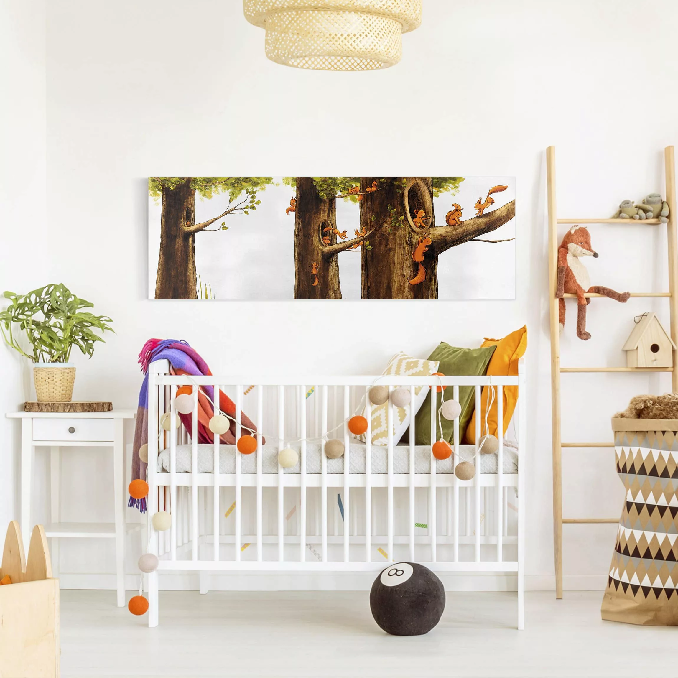 Leinwandbild Kinderzimmer - Panorama Jacoby und Stuart - Zuhause der Einhör günstig online kaufen
