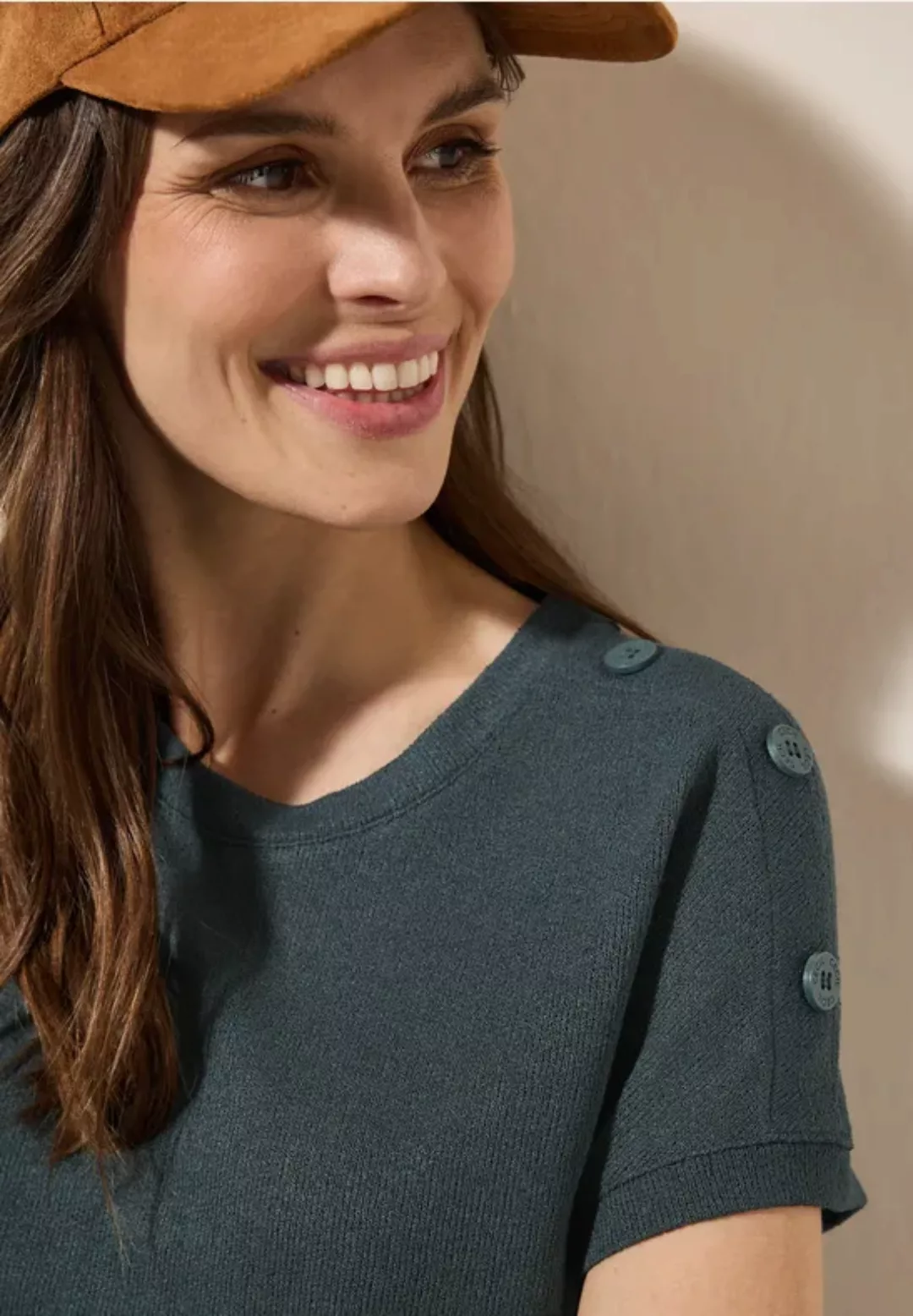 Cecil T-Shirt, aus softem Materialmix günstig online kaufen