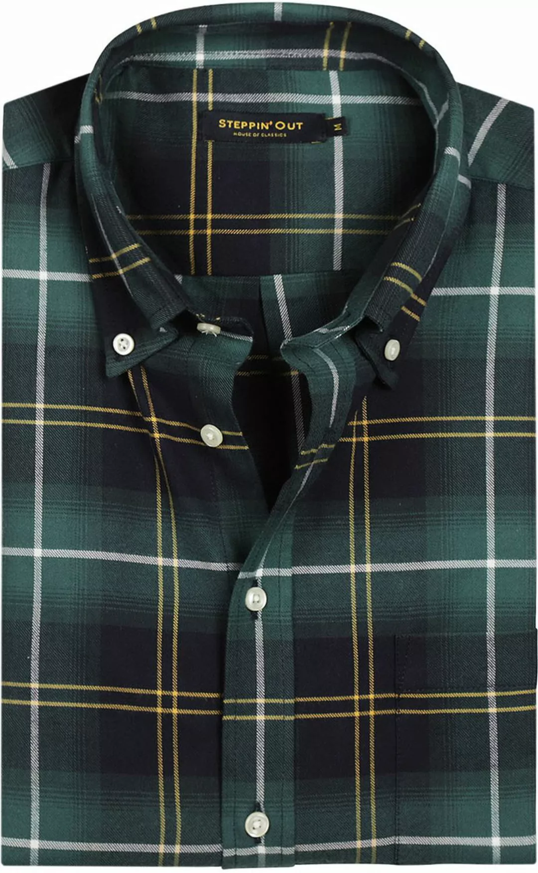 Steppin' Out Hemd Flanel Karos Navy Grün - Größe XL günstig online kaufen