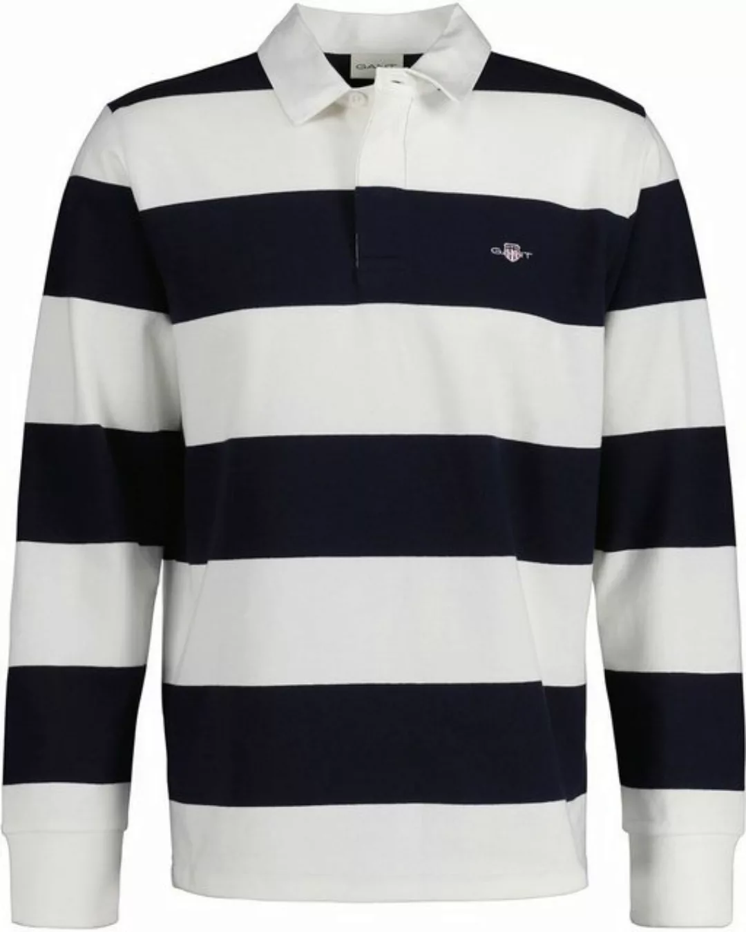 Gant Rugbyshirt REG SHIELD BARSTRIPE HEAVY RUGGER mit Logostickerei auf der günstig online kaufen