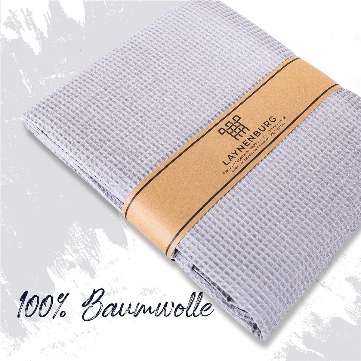 Laynenburg Tagesdecke Waffelpique aus 100% Baumwolle günstig online kaufen
