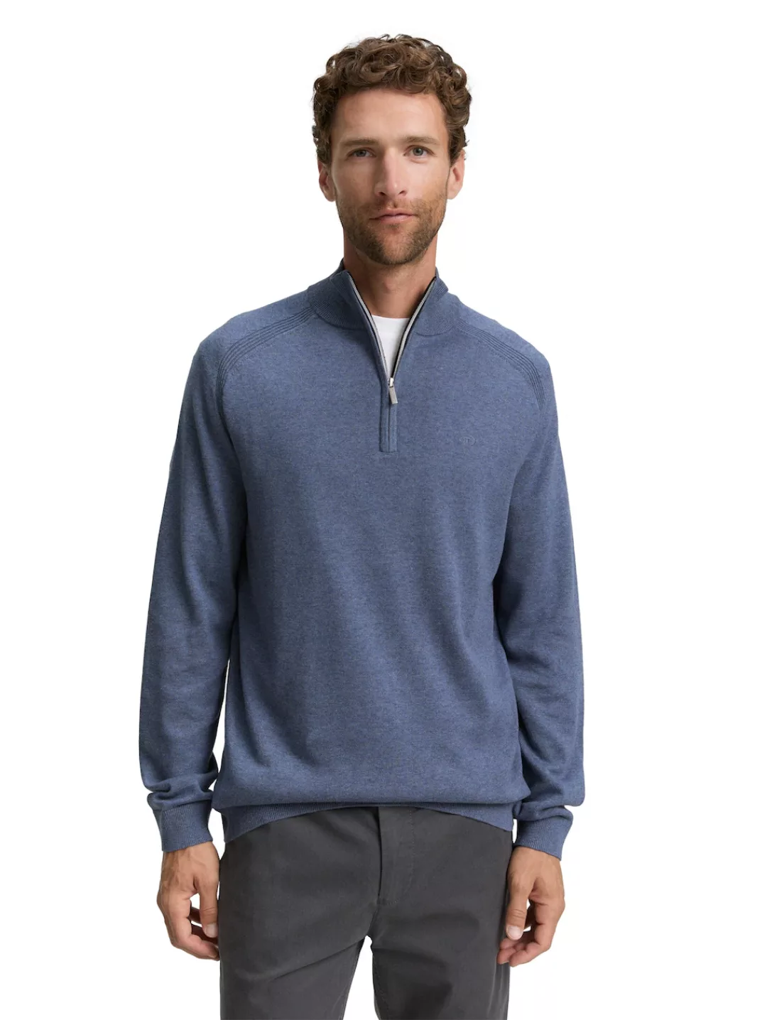 Tom Tailor Herren Strickpullover BASIC KNIT TROYER - Regular Fit günstig online kaufen