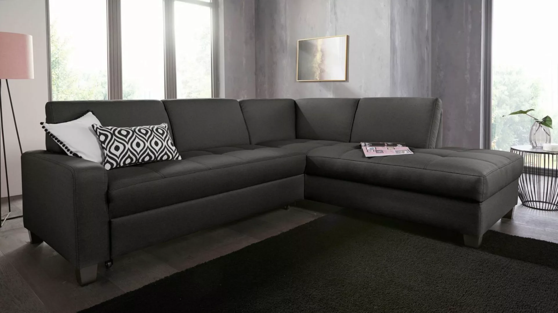 DOMO collection Ecksofa »Florentina L-Form«, wahlweise mit Bettfunktion, mi günstig online kaufen