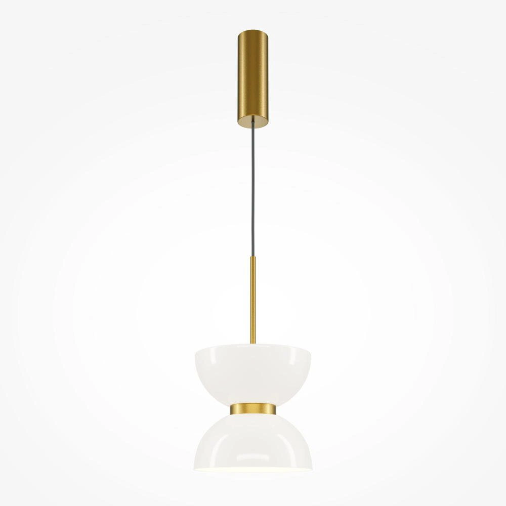 LED Pendelleuchte Kyoto in Gold und Weiß 11W 1300lm günstig online kaufen