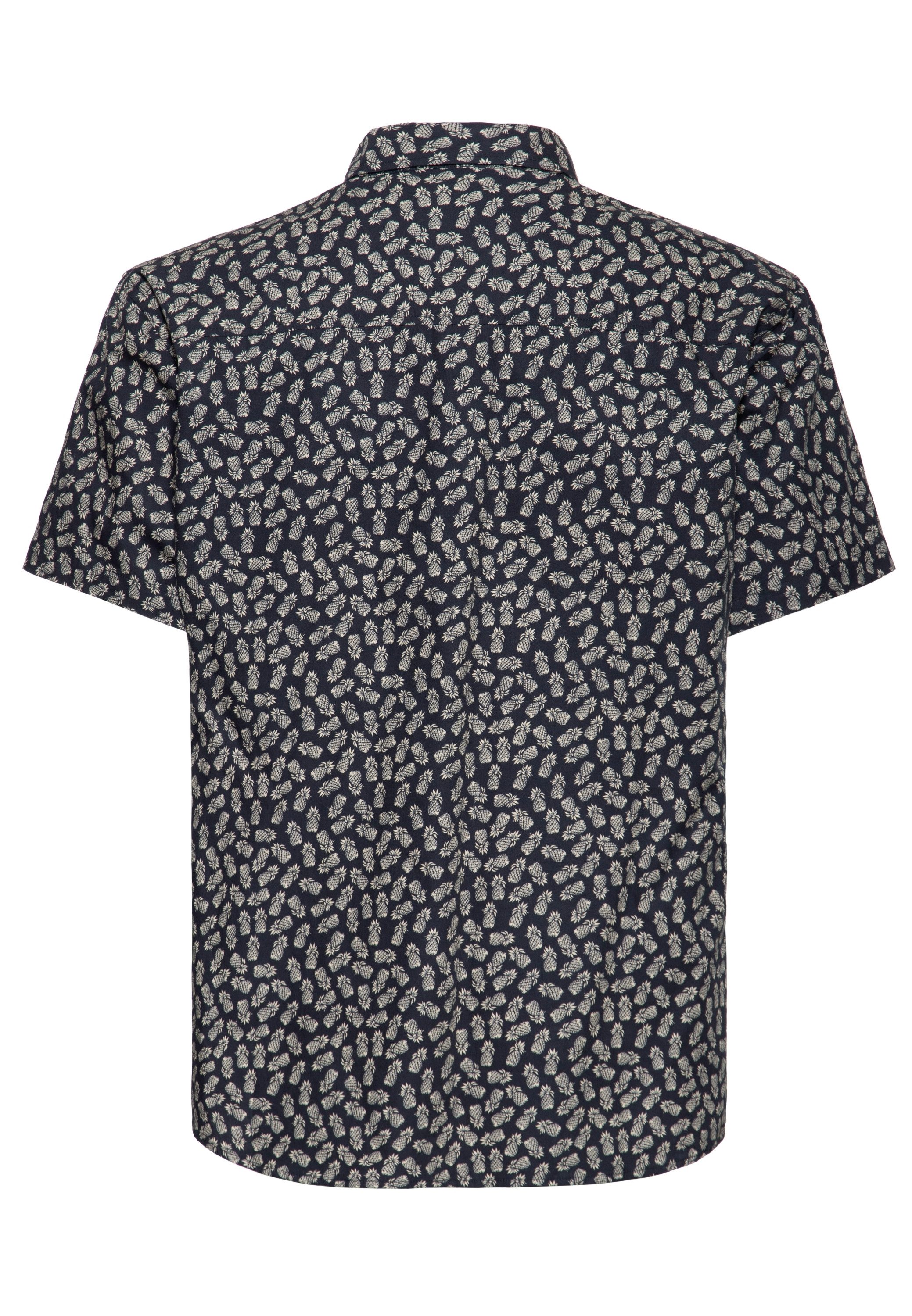 KingKerosin Kurzarmhemd Pineapple mit Allover-Print günstig online kaufen