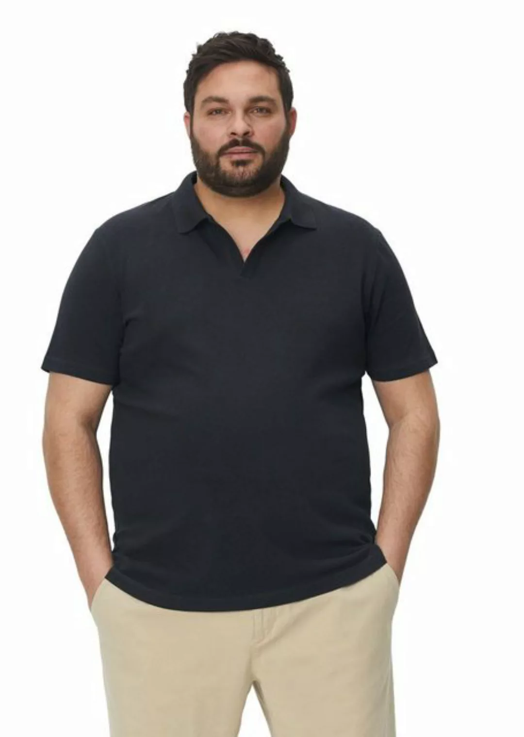 Marc O'Polo Poloshirt aus Leinenmischung günstig online kaufen
