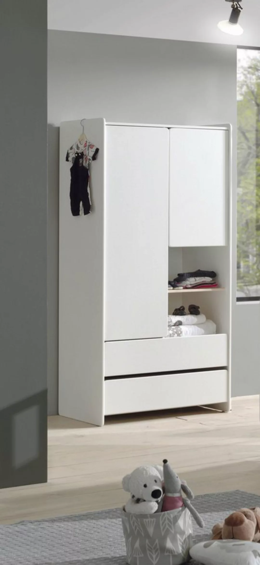 58 aufm Kessel Kleiderschrank Kinderzimmerschrank Karilynn 90x55x180 Schran günstig online kaufen