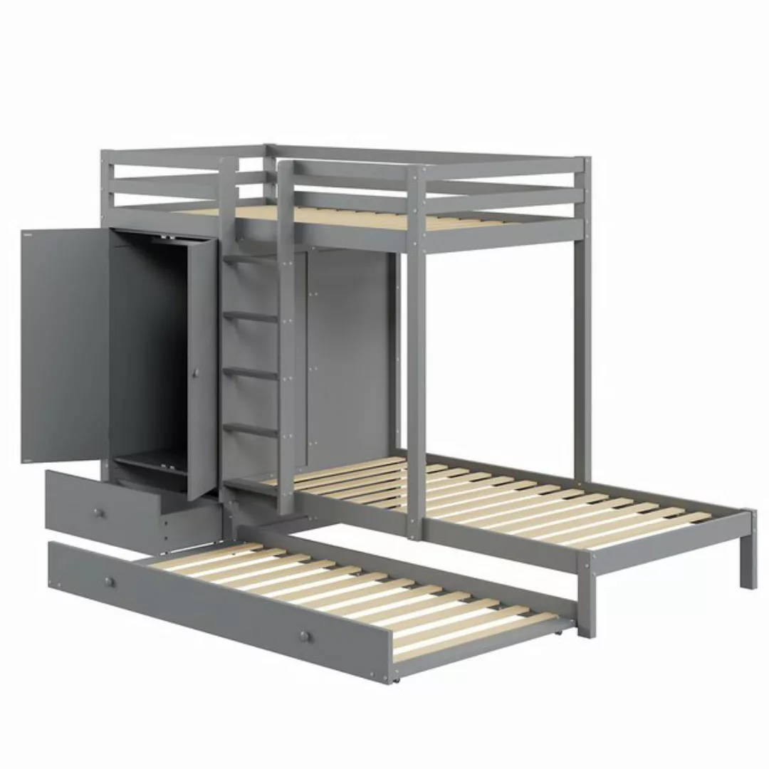 HAUSS SPLOE Etagenbett 90x200 mit Ausziehbett, Kleiderschrank, Schublade un günstig online kaufen