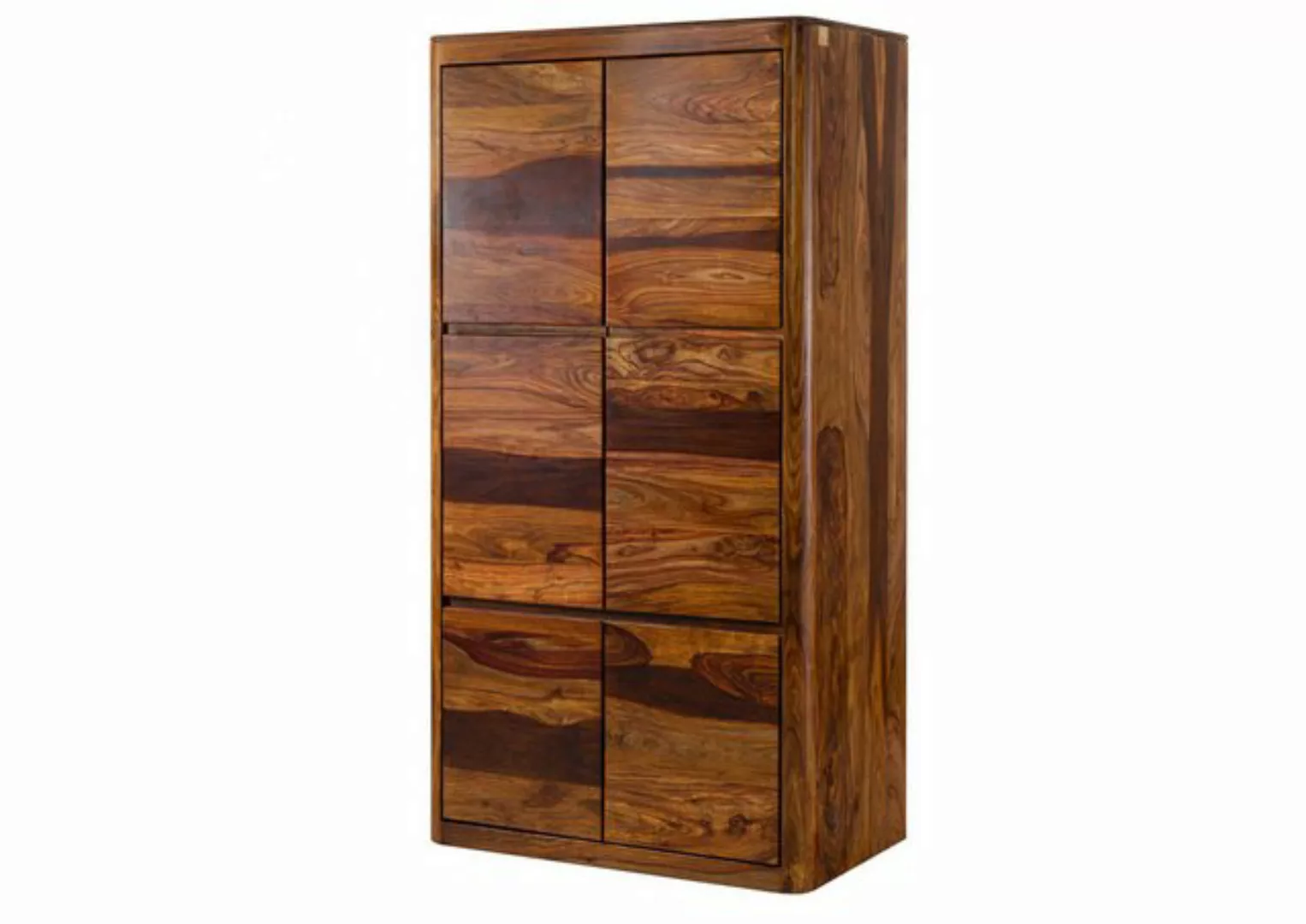 Massivmoebel24 Kleiderschrank (Sheesham 105x60x200 walnuss gewachst TORONTO günstig online kaufen