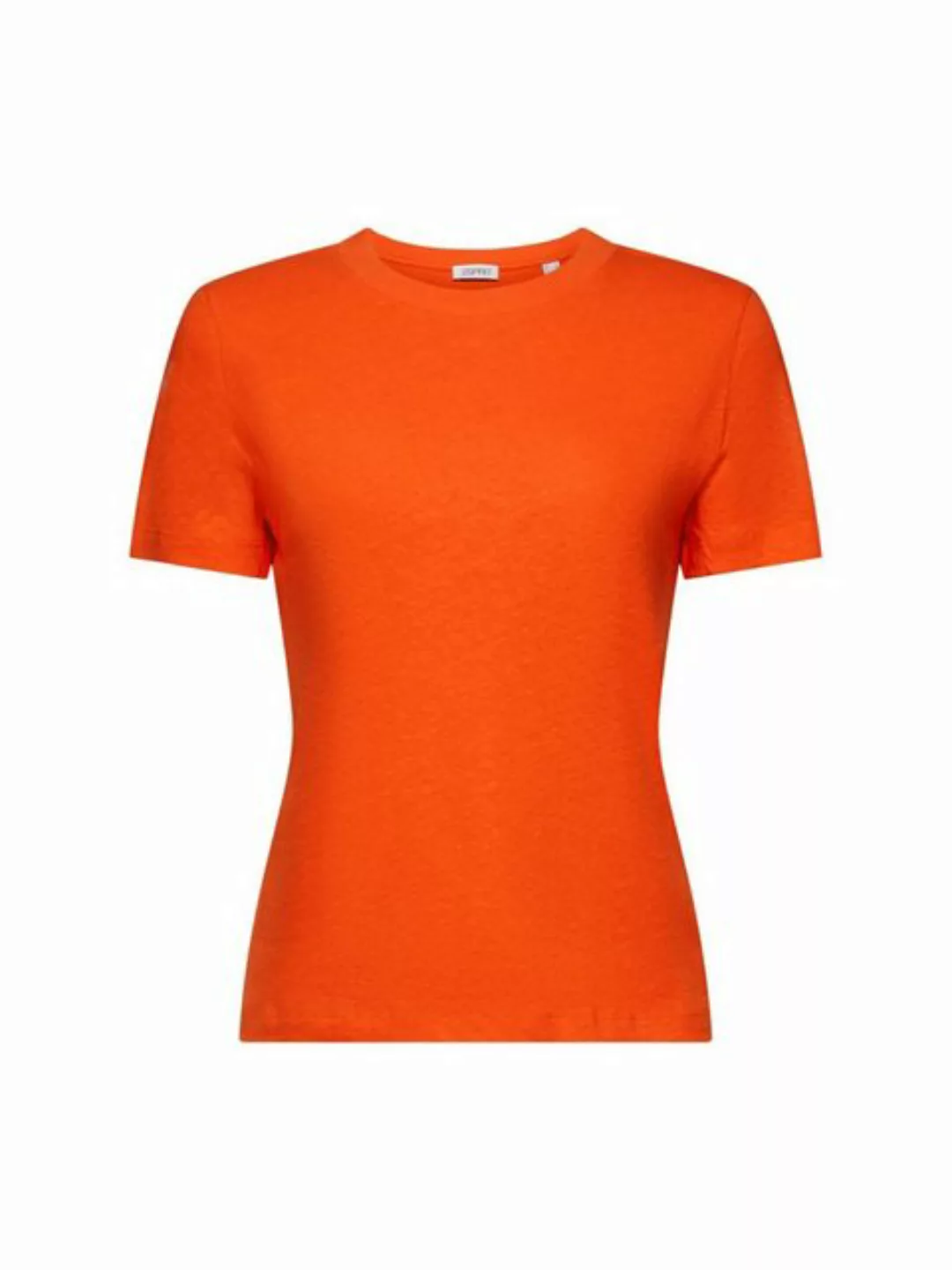 Esprit T-Shirt T-Shirt aus Baumwolle-Leinen-Mix (1-tlg) günstig online kaufen