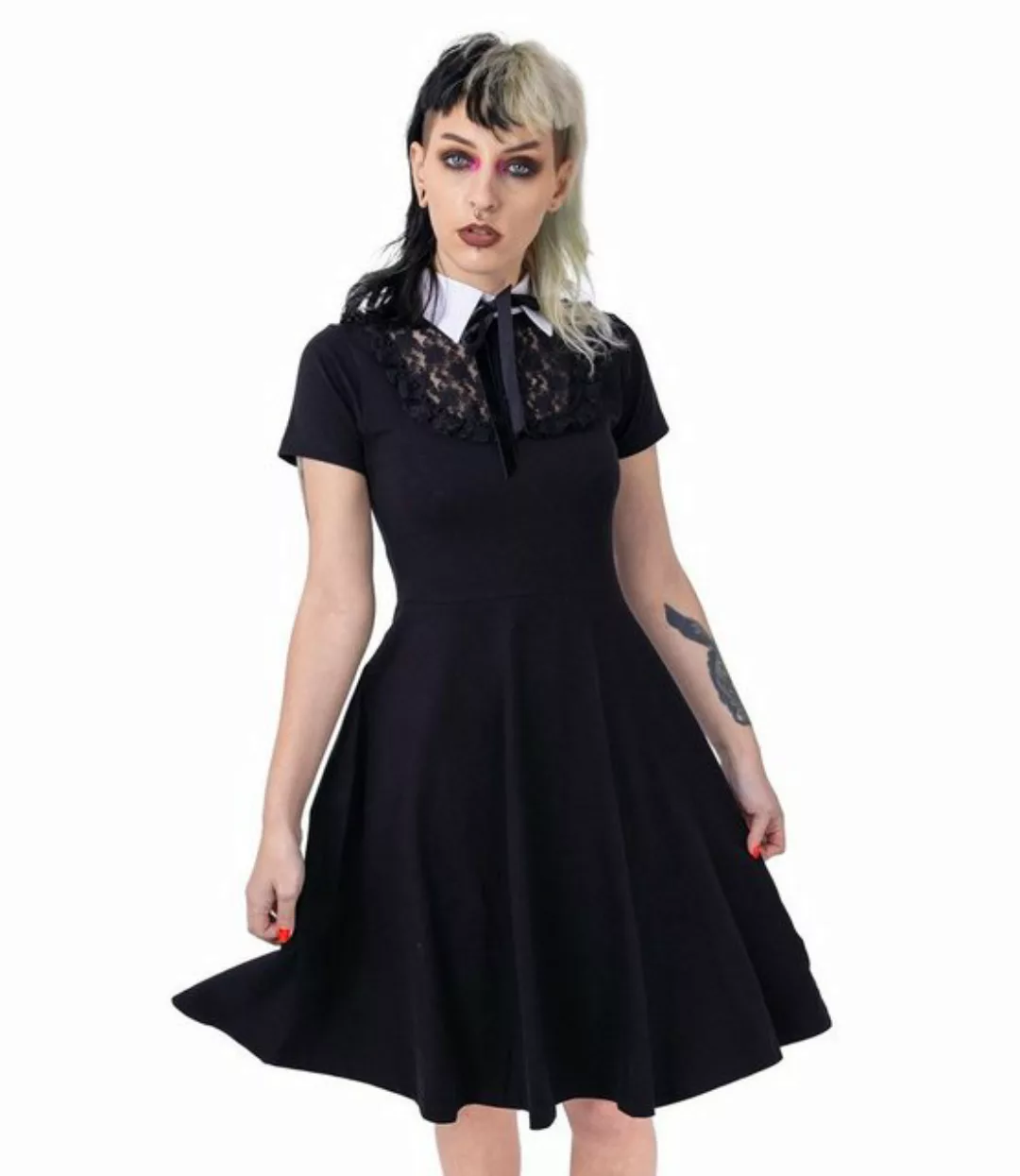 Heartless Minikleid Serein Dress Gothic Cosplay Spitze Ausschnitt Minikleid günstig online kaufen