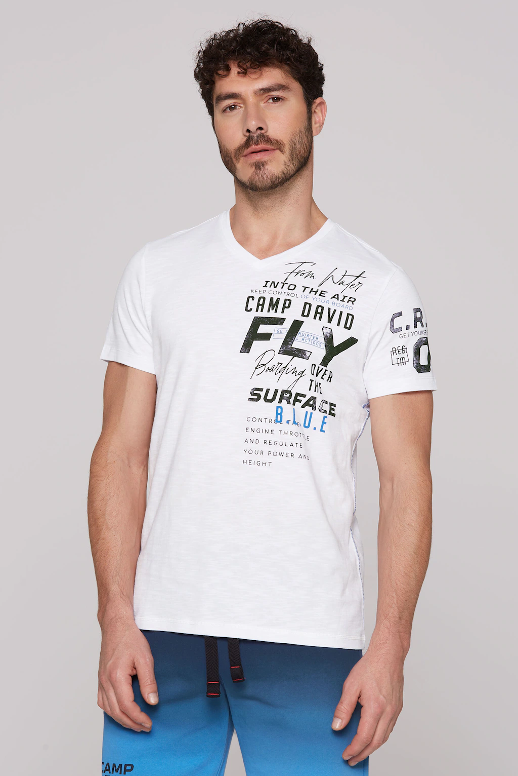CAMP DAVID V-Shirt, aus Baumwolle günstig online kaufen