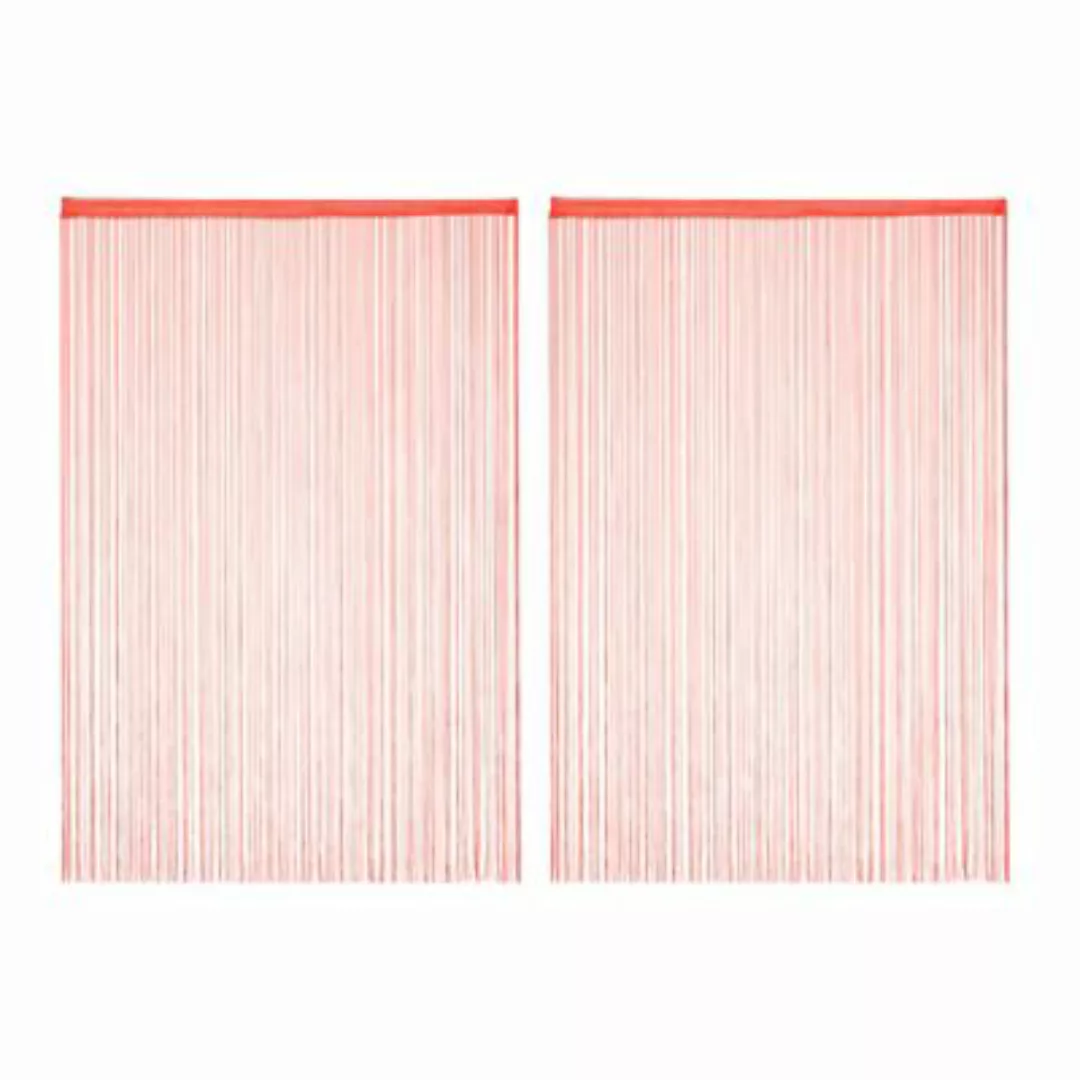 relaxdays 2 x Fadenvorhang rot 145 x 245 cm günstig online kaufen
