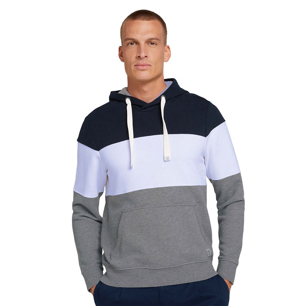 Tom Tailor 1021265 Kapuzenpullover 3XL After Dark Blue White Melange günstig online kaufen