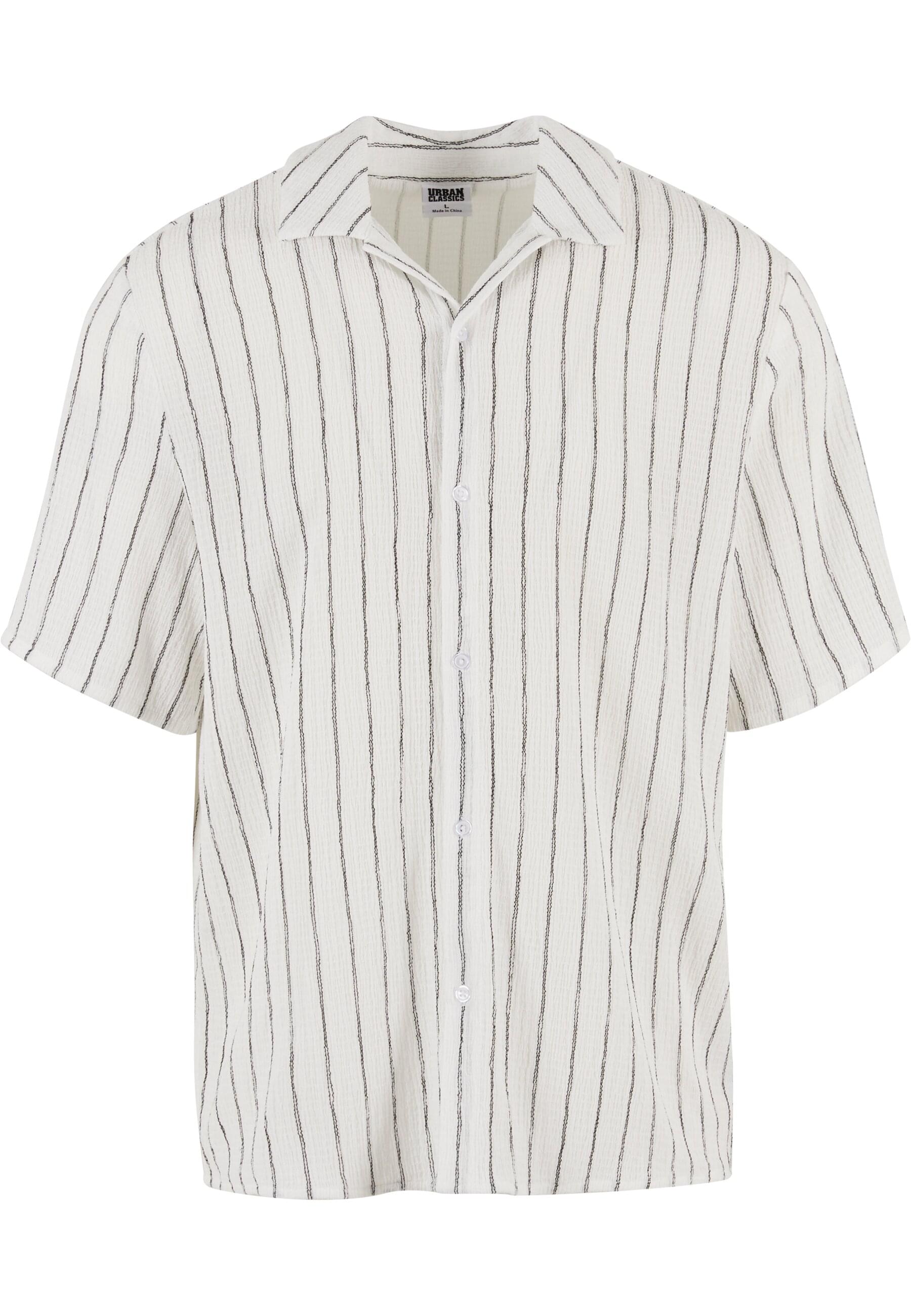 URBAN CLASSICS Langarmhemd "Urban Classics Striped Crinkle Resort Shirt", ( günstig online kaufen
