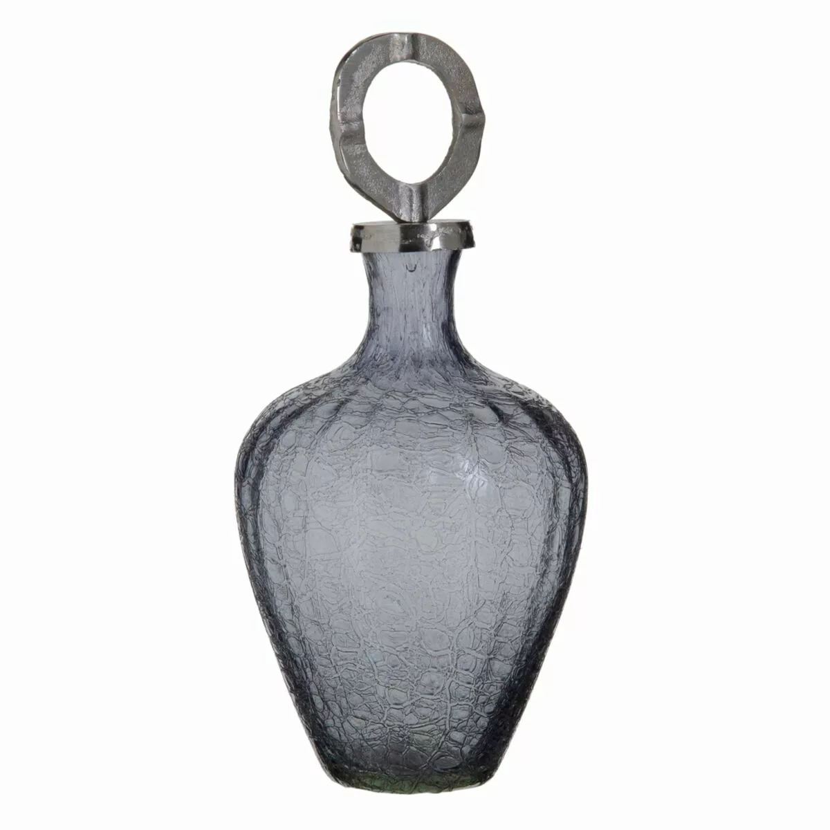Vase Kristall Grau Metall Silber 20 X 20 X 30 Cm günstig online kaufen