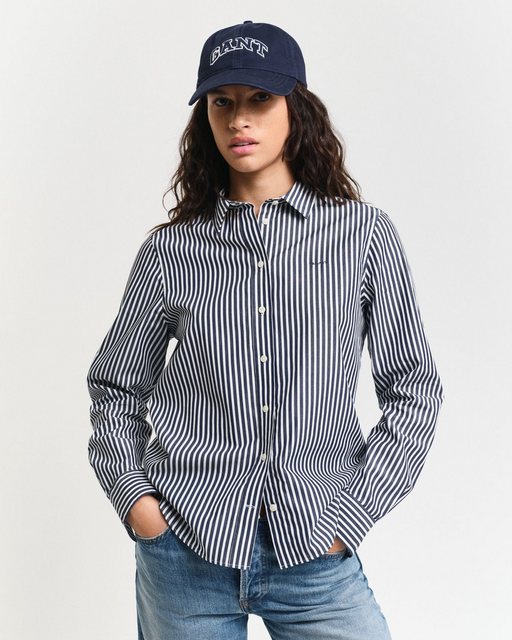 Gant Hemdbluse "REG POPLIN STRIPED SHIRT", mit einer kleinen Logostickerei günstig online kaufen