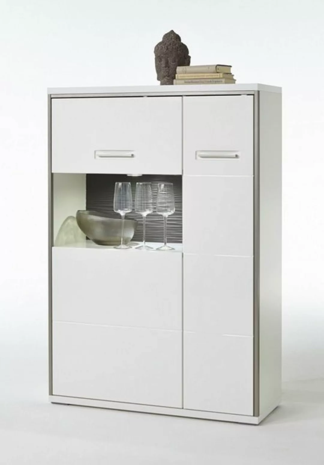 uno Highboard  Setto ¦ weiß ¦ Maße (cm): B: 94 H: 137 T: 38.0 Kommoden & Si günstig online kaufen