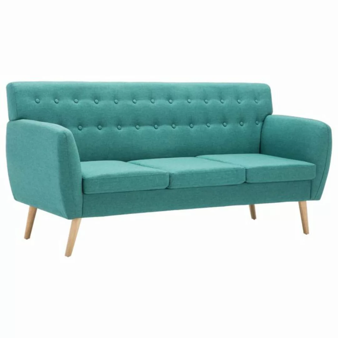 vidaXL Sofa 3-Sitzer-Sofa Stoff 172x70x82 cm Grün günstig online kaufen