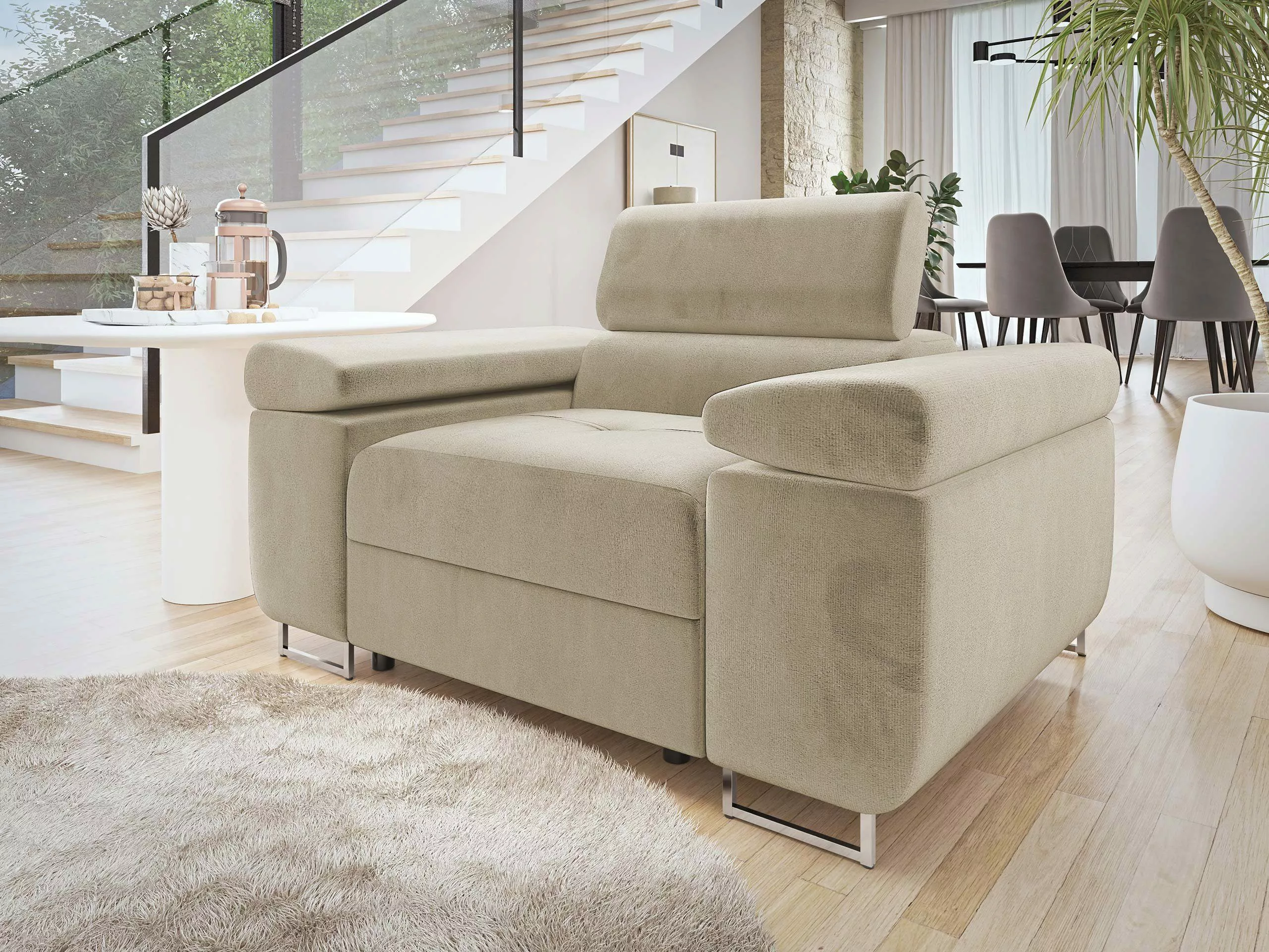 MIRJAN24 Sessel Torezio, Einstellbare Kopfstützen, 134x102x70-90 günstig online kaufen