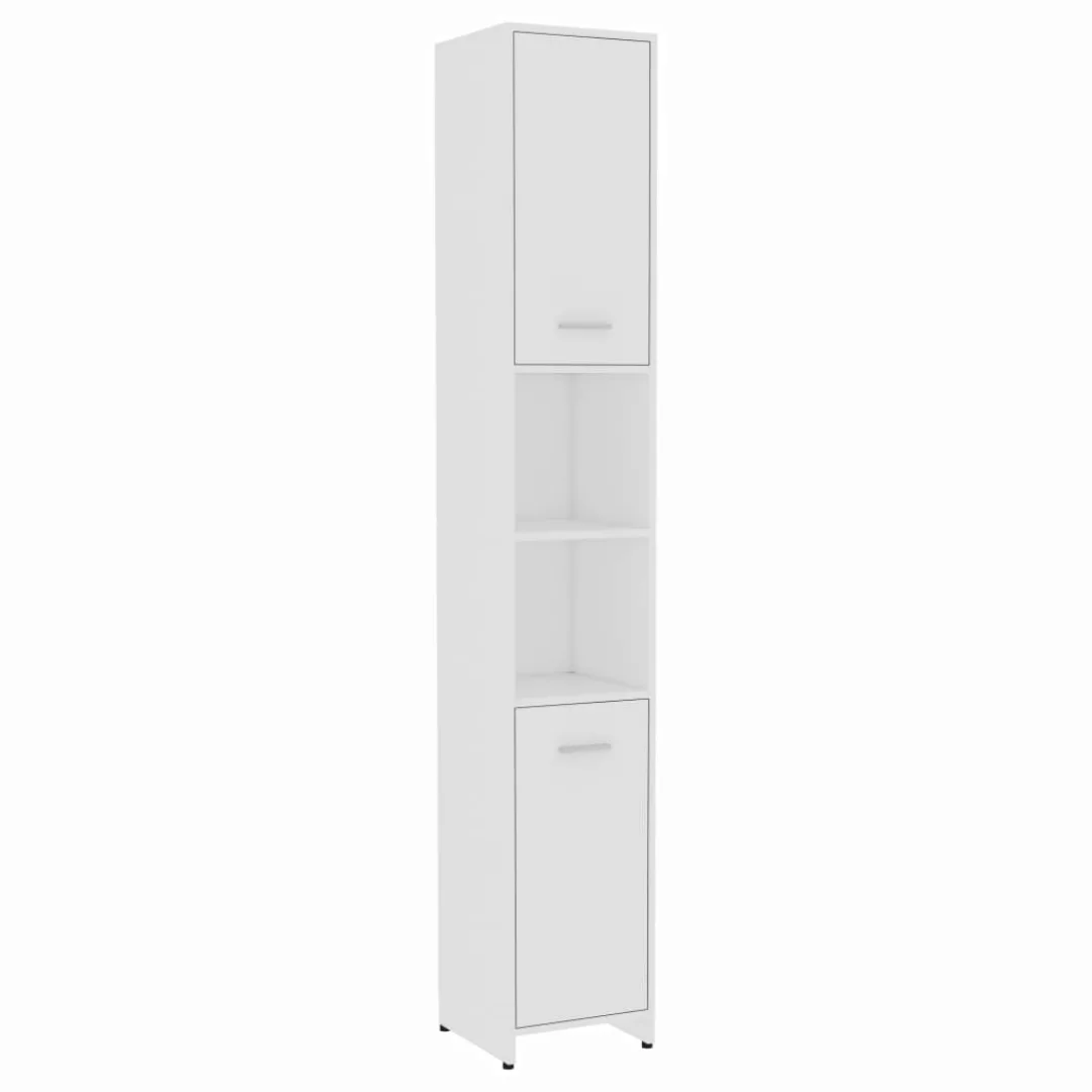 Badezimmerschrank Weiß 30x30x183,5 Cm Spanplatte günstig online kaufen