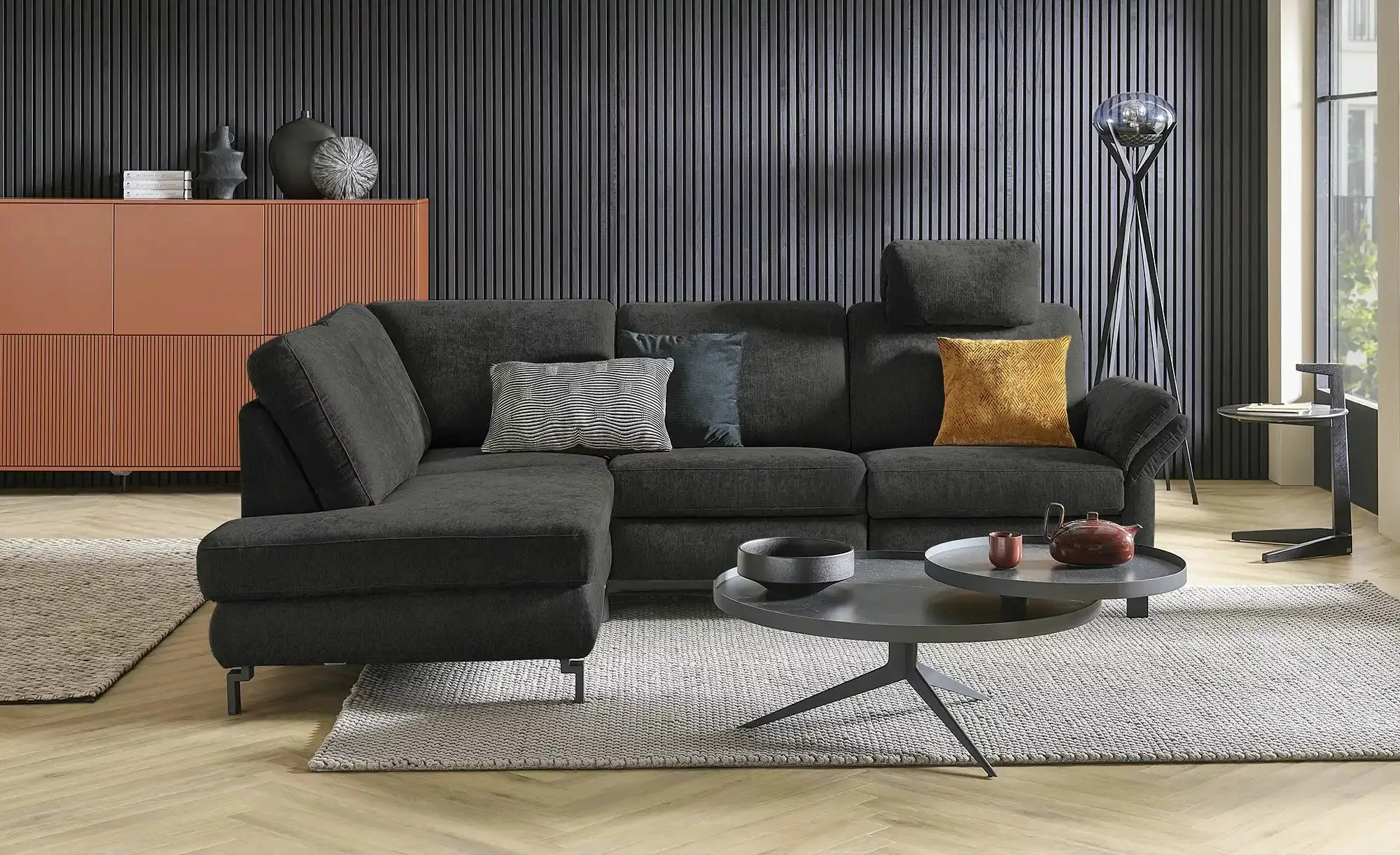 Max Schelling Ecksofa Flachgewebe Maximum Plus ¦ schwarz ¦ Maße (cm): B: 26 günstig online kaufen