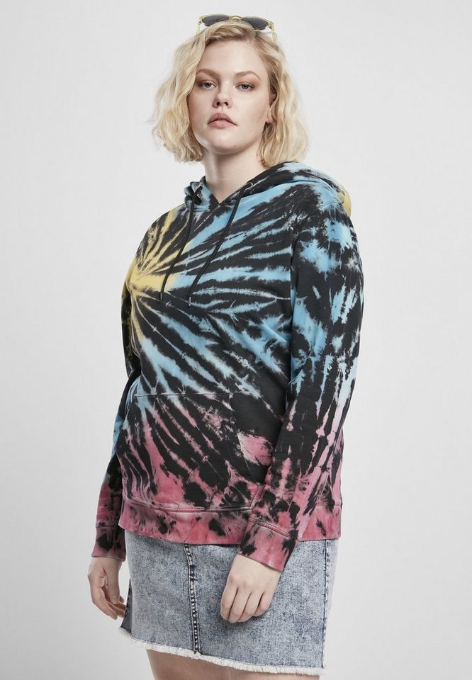 URBAN CLASSICS Kapuzenpullover Damen Ladies Tie Dye Hoody (1-tlg) günstig online kaufen