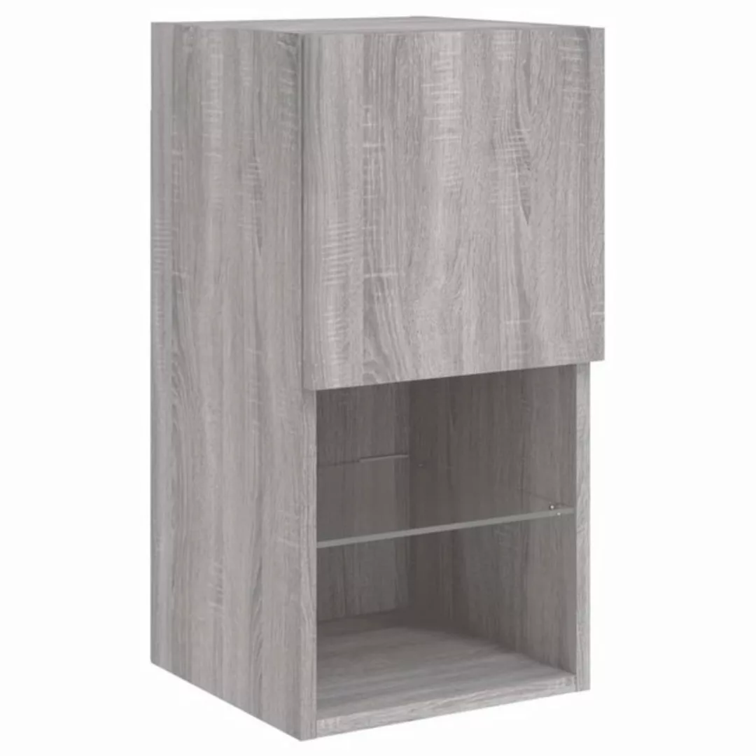 vidaXL TV-Schrank TV-Schrank mit LED-Leuchten Grau Sonoma 30,5x30x60 cm (1- günstig online kaufen